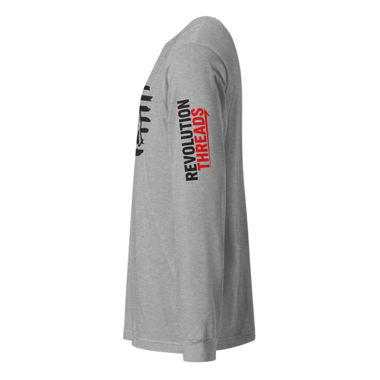 2A Flag Long Sleeve T-Shirt - Crossed Rifles & Gadsden Back Graphic