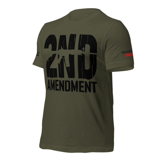 2nd Amendment Gun Rights T-Shirt - Distressed 2A Rifle Graphic Premium Tee