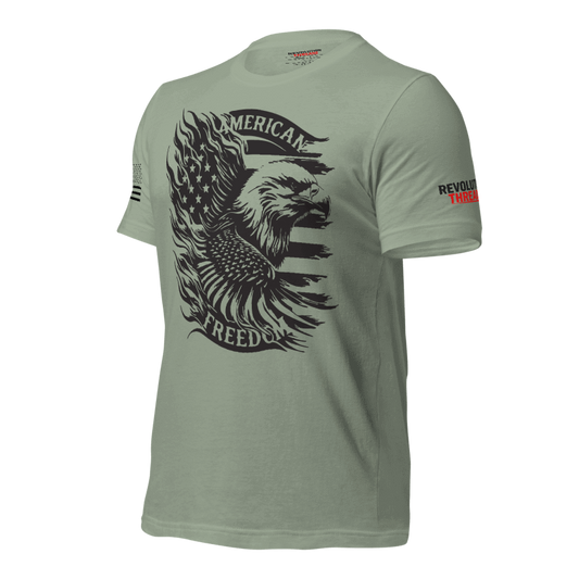 American Freedom T-Shirt - Patriotic Eagle, Flag, and Liberty Graphic Tee