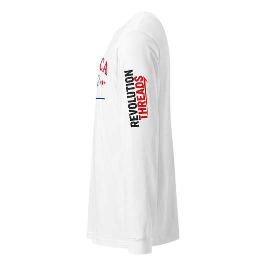 America The Beautiful Long Sleeve T-Shirt - Patriotic Tee