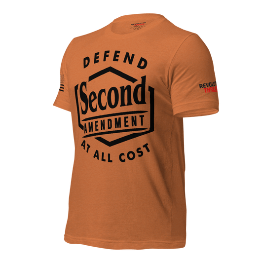 Defend The Second T-Shirt - "Defend 2nd Amendment at All Cost" Graphic Tee