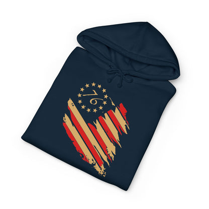 Patriotic 1776 Stars and Stripes Pullover - American Independence Hoodie