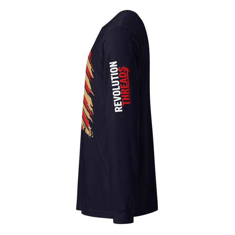 Patriotic 1776 Stars and Stripes Long Sleeve Shirt - Independence Apparel