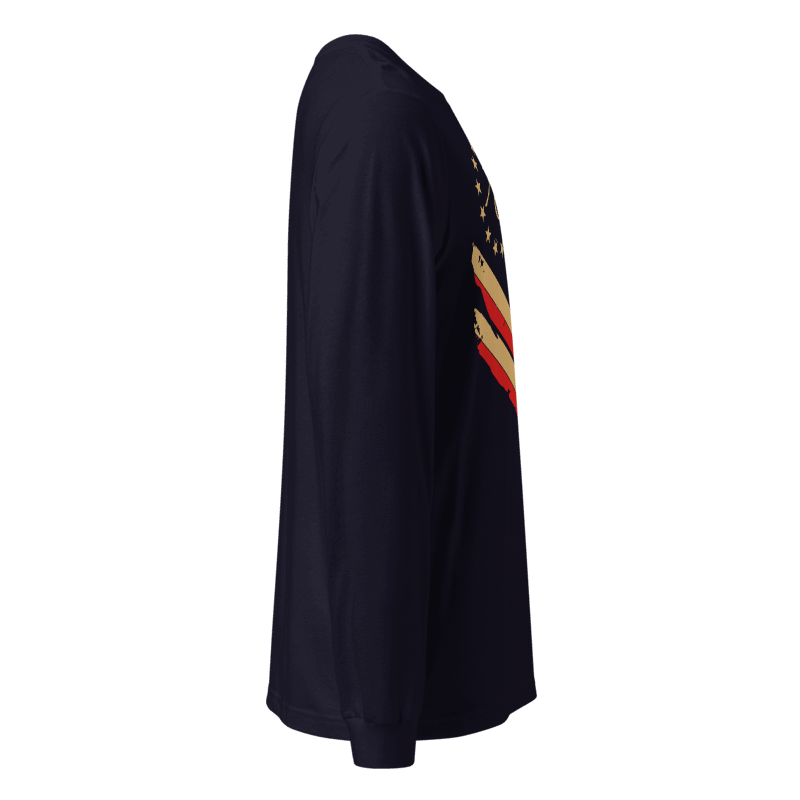 Patriotic 1776 Stars and Stripes Long Sleeve Shirt - Independence Apparel