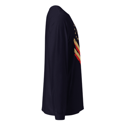 Patriotic 1776 Stars and Stripes Long Sleeve Shirt - Independence Apparel