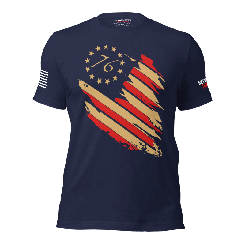 Patriotic 1776 Stars and Stripes T-Shirt - American Independence Apparel
