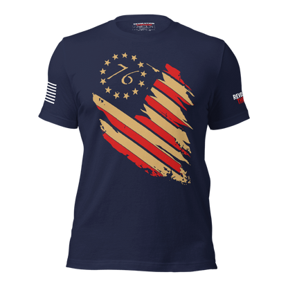 Patriotic 1776 Stars and Stripes T-Shirt - American Independence Apparel