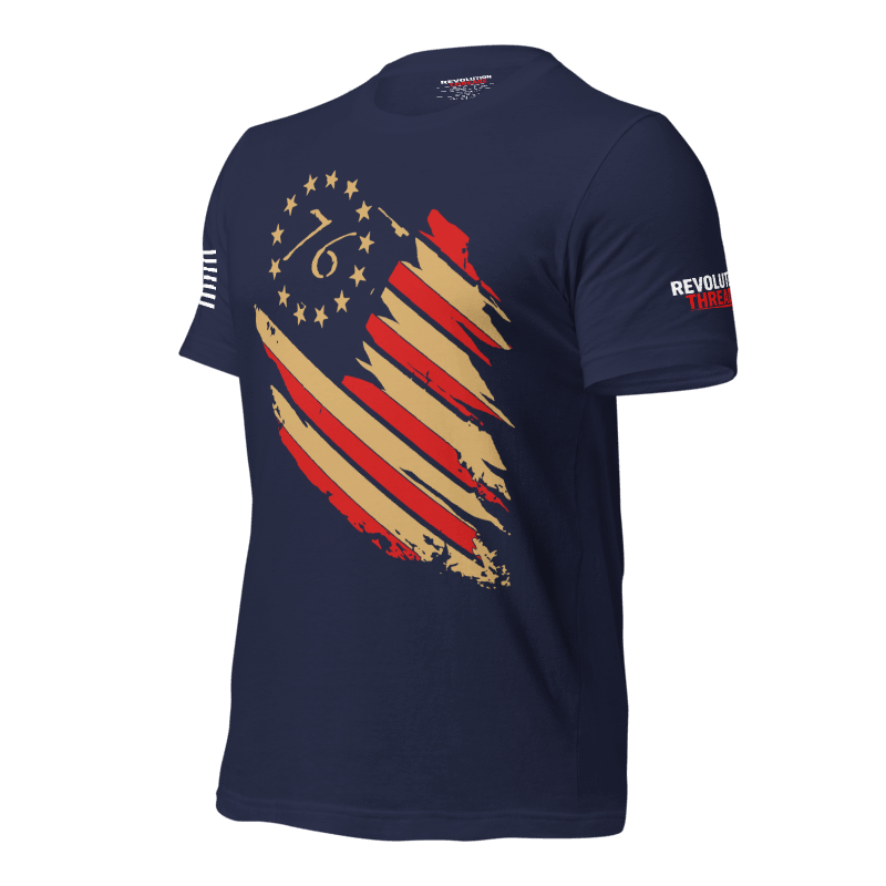 Patriotic 1776 Stars and Stripes T-Shirt - American Independence Apparel