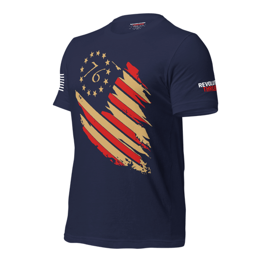Patriotic 1776 Stars and Stripes T-Shirt - American Independence Apparel