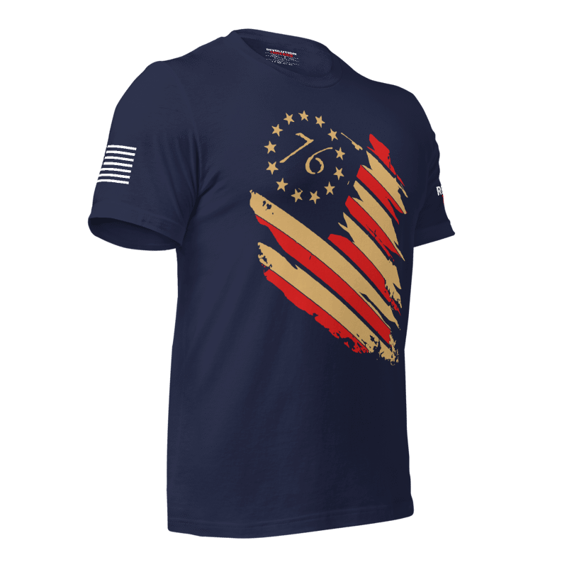 Patriotic 1776 Stars and Stripes T-Shirt - American Independence Apparel