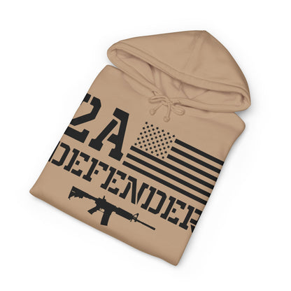 2A Defender Pullover Premium Hoodie - Second Amendment Flag & Rifle Sweatshirt