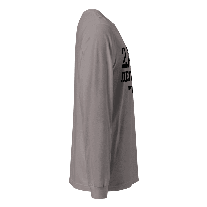 2A Defender Long Sleeve T-Shirt - Second Amendment Flag Rifle Graphic Tee