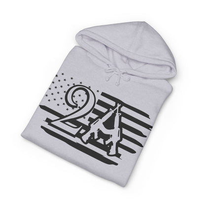 2A Flag Premium Hoodie - Second Amendment Crossed Rifles Sweatshirt