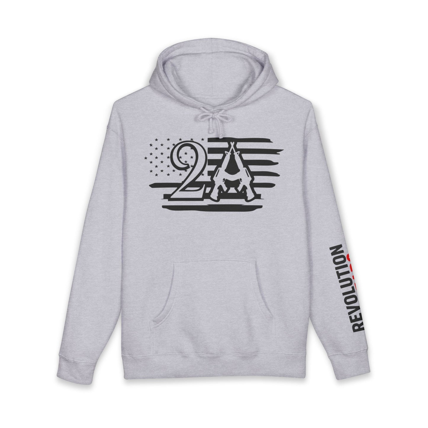 2A Flag Premium Hoodie - Second Amendment Crossed Rifles Sweatshirt