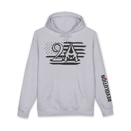 2A Flag Premium Hoodie - Second Amendment Crossed Rifles Sweatshirt