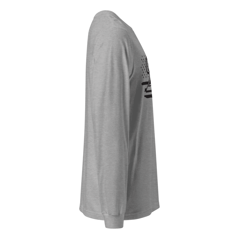2A Flag Long Sleeve T-Shirt - Crossed Rifles & Gadsden Back Graphic