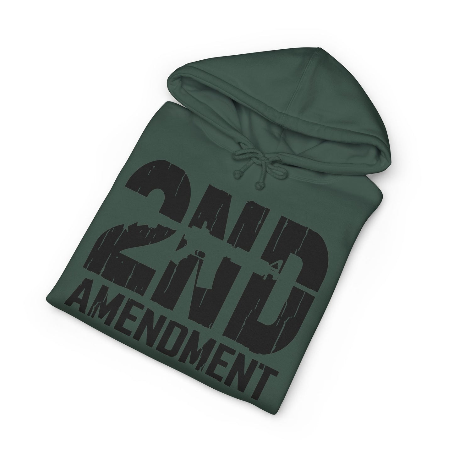 2nd Amendment Hoodie - Distressed 2A Rifle Graphic Pullover Sweatshirt
