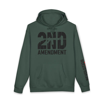 2nd Amendment Hoodie - Distressed 2A Rifle Graphic Pullover Sweatshirt