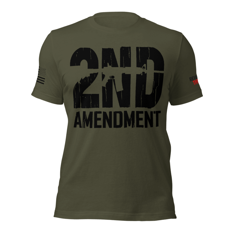 2nd Amendment Gun Rights T-Shirt - Distressed 2A Rifle Graphic Premium Tee