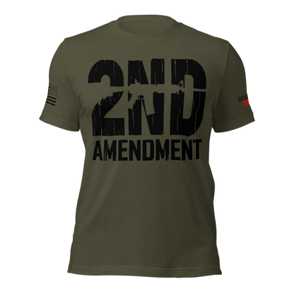 2nd Amendment Gun Rights T-Shirt - Distressed 2A Rifle Graphic Premium Tee