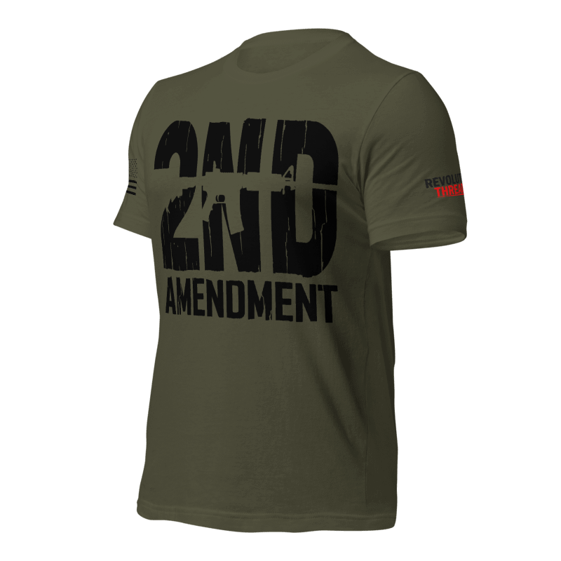 2nd Amendment Gun Rights T-Shirt - Distressed 2A Rifle Graphic Premium Tee
