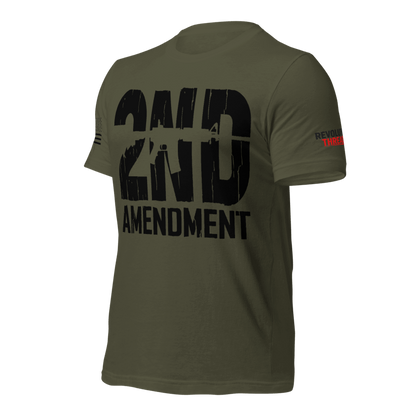 2nd Amendment Gun Rights T-Shirt - Distressed 2A Rifle Graphic Premium Tee