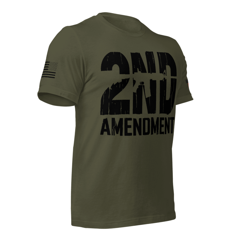 2nd Amendment Gun Rights T-Shirt - Distressed 2A Rifle Graphic Premium Tee