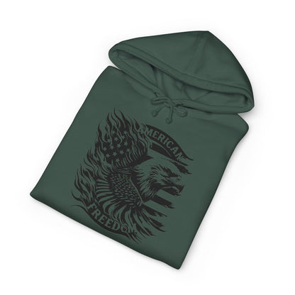 American Freedom Pullover Hoodie - Patriotic Eagle, Liberty Bell Sweatshirt