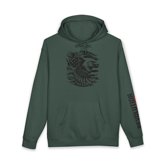 American Freedom Pullover Hoodie - Patriotic Eagle, Liberty Bell Sweatshirt