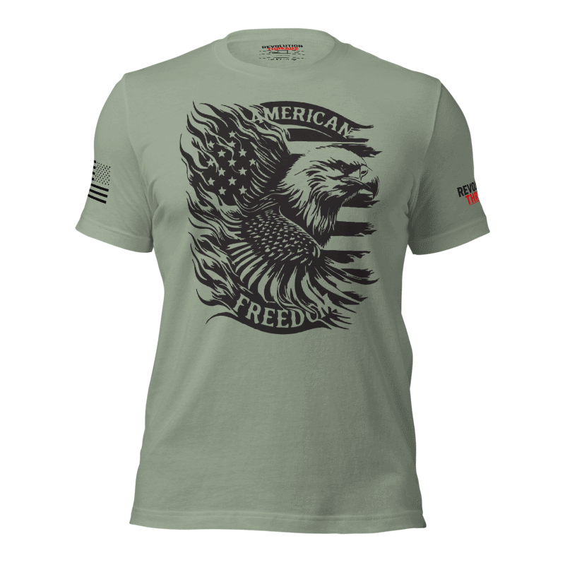 American Freedom T-Shirt - Patriotic Eagle, Flag, and Liberty Graphic Tee
