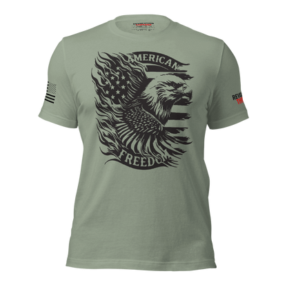 American Freedom T-Shirt - Patriotic Eagle, Flag, and Liberty Graphic Tee