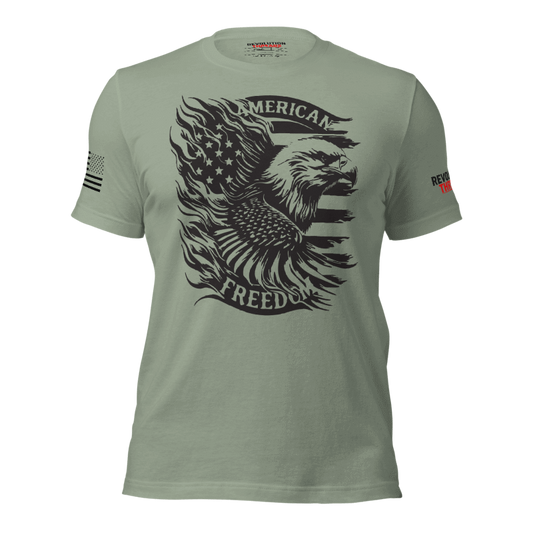 American Freedom T-Shirt - Patriotic Eagle, Flag, and Liberty Graphic Tee