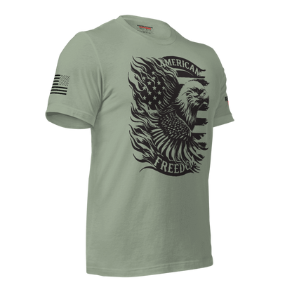 American Freedom T-Shirt - Patriotic Eagle, Flag, and Liberty Graphic Tee