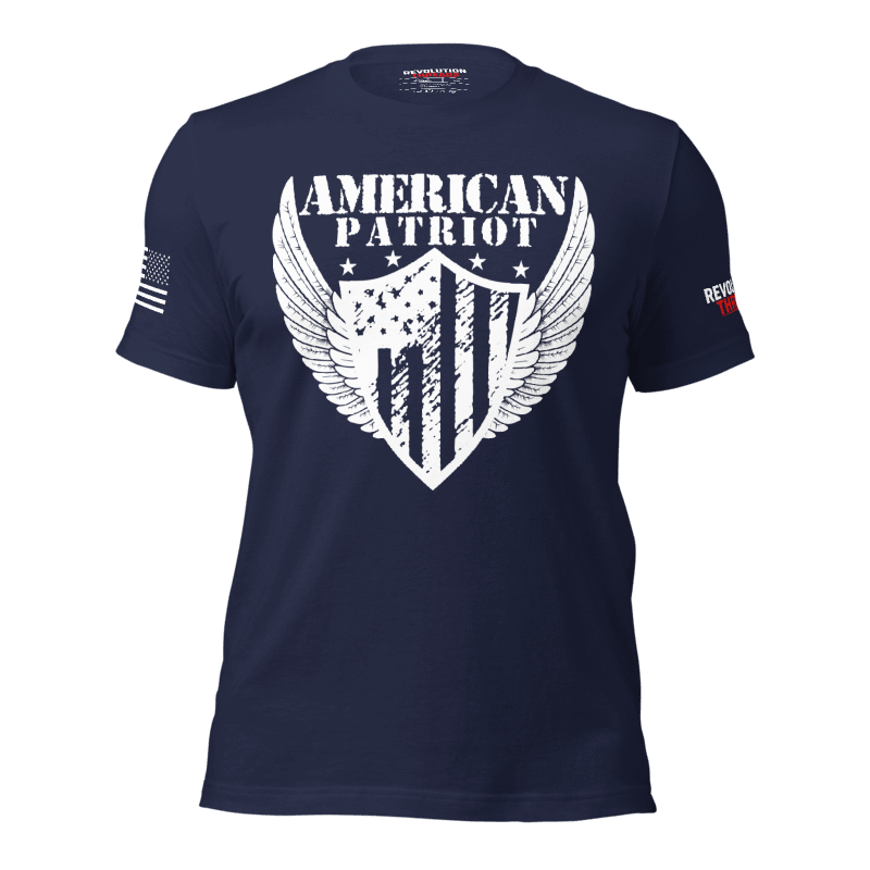 American Patriot T-Shirt - Defend Liberty Flag and Eagle Graphic Tee