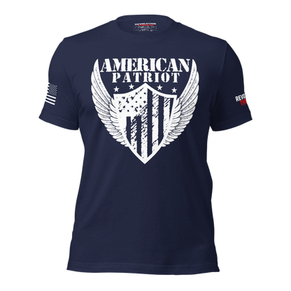 American Patriot T-Shirt - Defend Liberty Flag and Eagle Graphic Tee