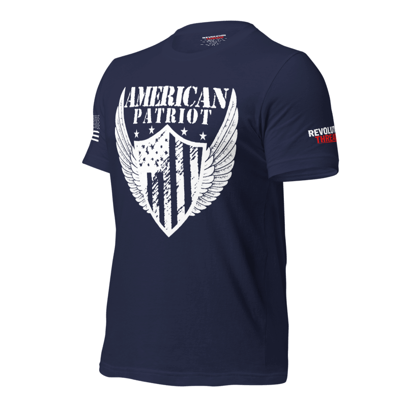 American Patriot T-Shirt - Defend Liberty Flag and Eagle Graphic Tee