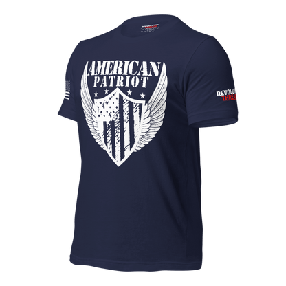 American Patriot T-Shirt - Defend Liberty Flag and Eagle Graphic Tee