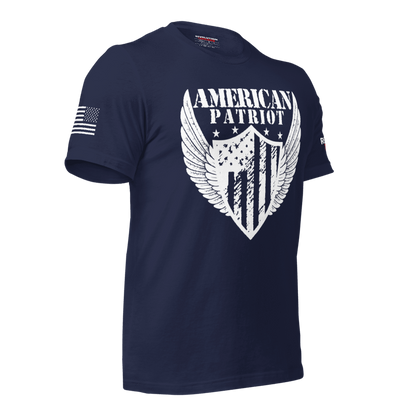 American Patriot T-Shirt - Defend Liberty Flag and Eagle Graphic Tee