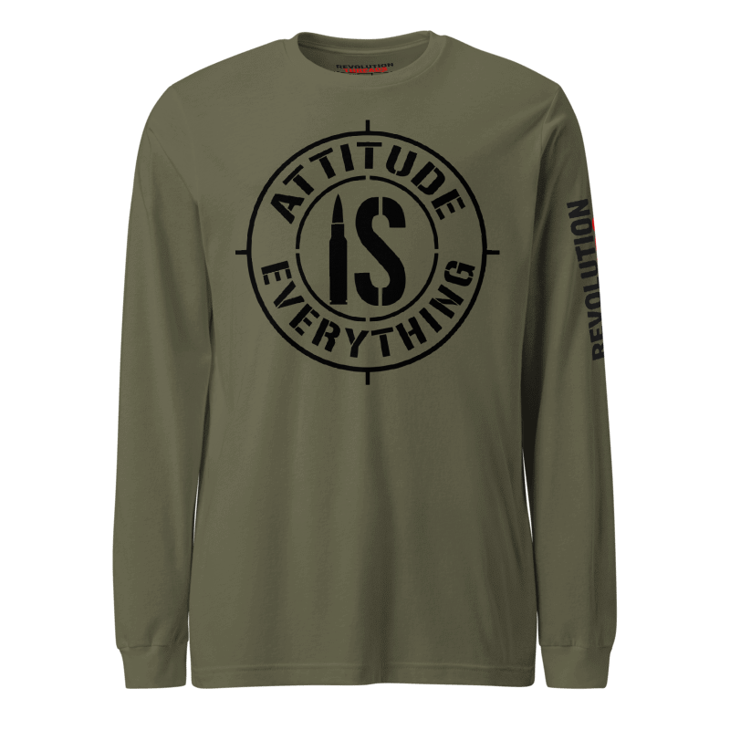 Attitude is Everything Long Sleeve T-Shirt - Patriotic Graphic Tee