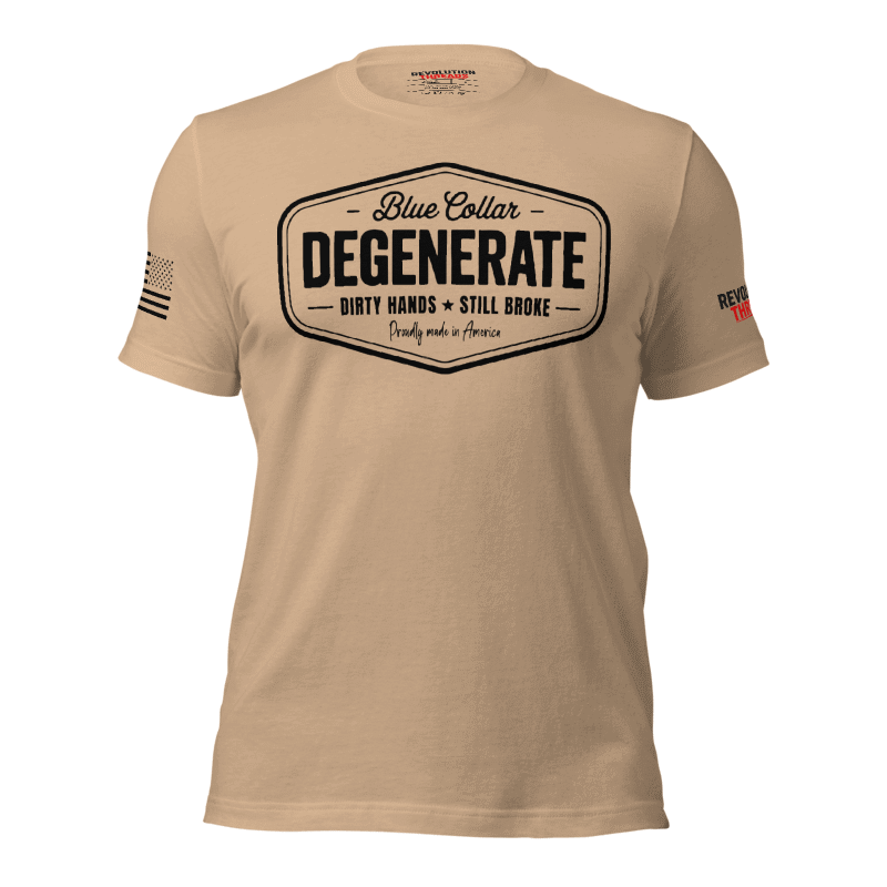 Blue Collar Degenerate T-Shirt - "Dirty Hands Still Broke" Graphic Tee