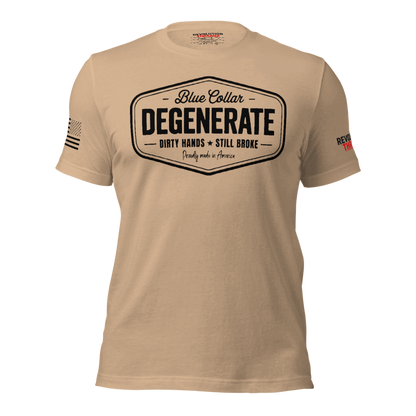 Blue Collar Degenerate T-Shirt - "Dirty Hands Still Broke" Graphic Tee