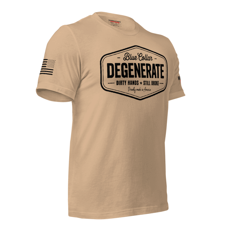 Blue Collar Degenerate T-Shirt - "Dirty Hands Still Broke" Graphic Tee