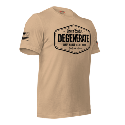 Blue Collar Degenerate T-Shirt - "Dirty Hands Still Broke" Graphic Tee