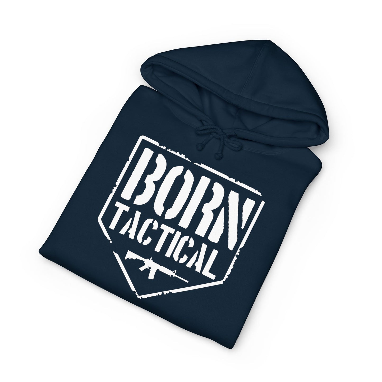 Born Tactical Pullover Hoodie - Distressed AR-15 Shield Sweatshirt