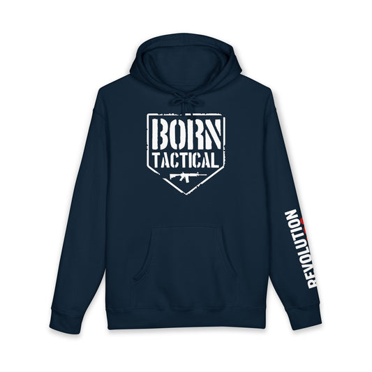 Born Tactical Pullover Hoodie - Distressed AR-15 Shield Sweatshirt