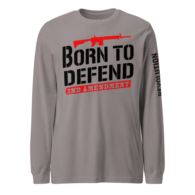 Born To Defend Long Sleeve T-Shirt - Second Amendment AR-15 Graphic Tee