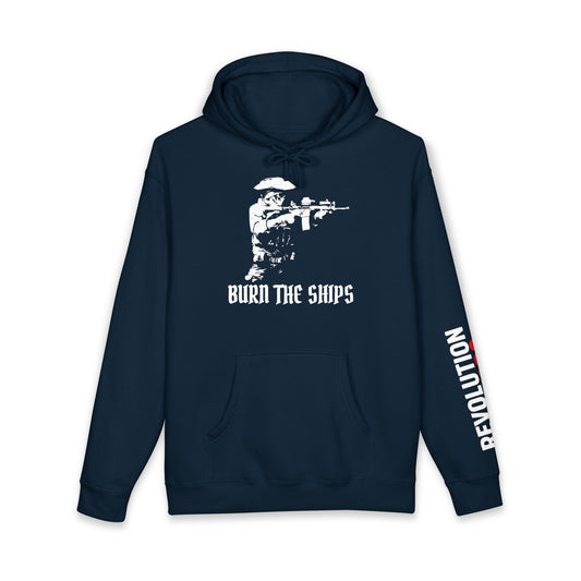 Burn The Ships Pullover Hoodie - No Retreat Tactical Sweatshirt