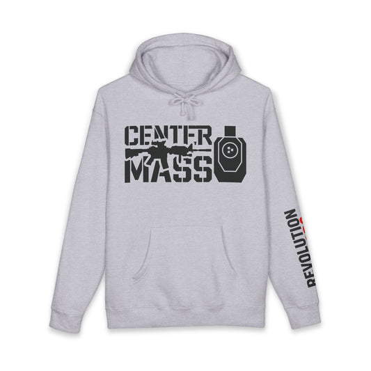 Center Mass Pullover Hoodie - Tactical Shooting Target & Rifle Graphic