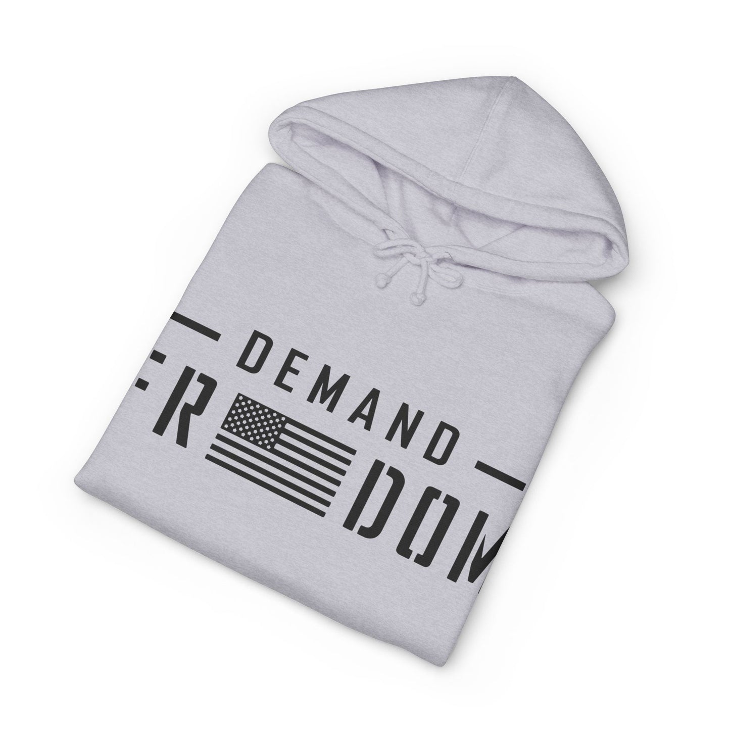 Demand Freedom Pullover Hoodie - Patriotic Flag & "Join or Die" Sweatshirt