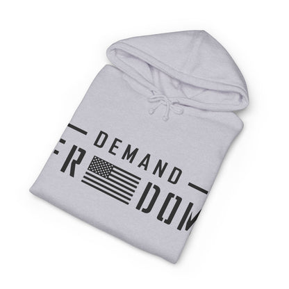 Demand Freedom Pullover Hoodie - Patriotic Flag & "Join or Die" Sweatshirt